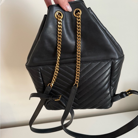 Saint Laurent Chevron Quilted Backpack Noir main image 9